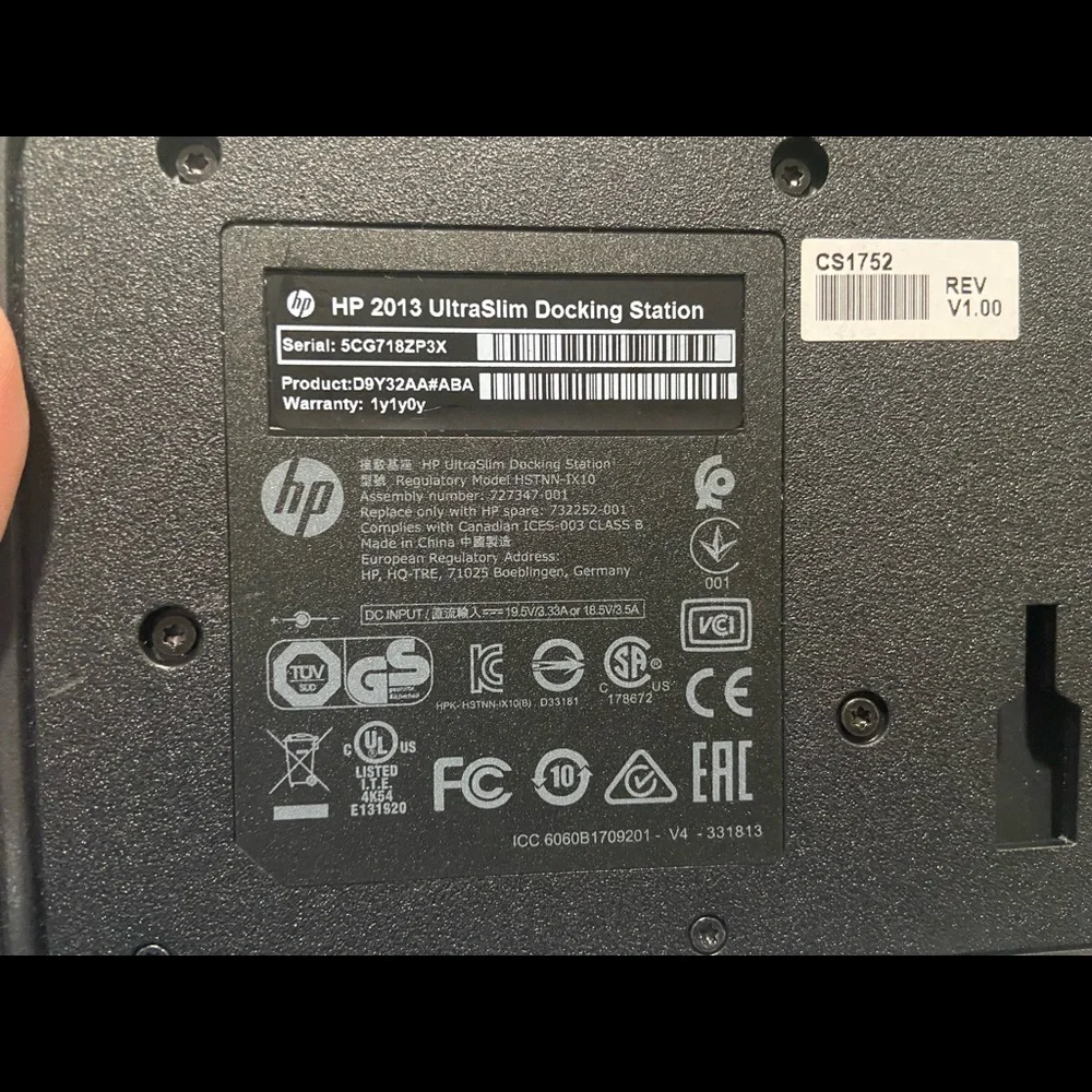 Hp ultra slim docking station